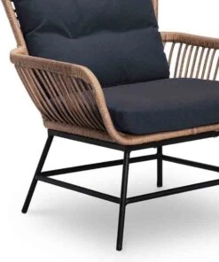 BUITEN Living Dex Wicker Loungestoel Tuin Incl. Wicker Voetenbank | Wicker + Aluminium | Bamboe Antraciet -Tuin- En Buitenwinkels 1002x1200 1