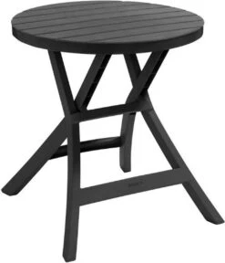 Allibert - Tuintafel - Oregon - Ø 70 Cm - Kunststof - Opklapbaar -Tuin- En Buitenwinkels 1030x1200