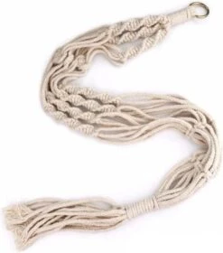 Merkloos Plantenhanger Macramé - Luxe Gevlochten Touw Katoen - 1 Stuk - Plantenpot Ophangen - Planthanger -Tuin- En Buitenwinkels 1057x1200