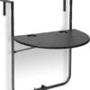 Relaxdays Balkontafel Inklapbaar, Balkon Tafel Rotan, Hangtafel Reling - Zwart -Tuin- En Buitenwinkels 1069x1200 2