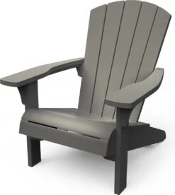 Keter Troy Adirondack Tuinstoel - Set Van 2 - 81x80x96,5cm - Lichtgrijs -Tuin- En Buitenwinkels 1073x1200