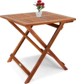 Casaria Bijzettafel Acacia Hout- Inklapbaar - 70x70x73 Cm Bruin -Tuin- En Buitenwinkels 1090x1200