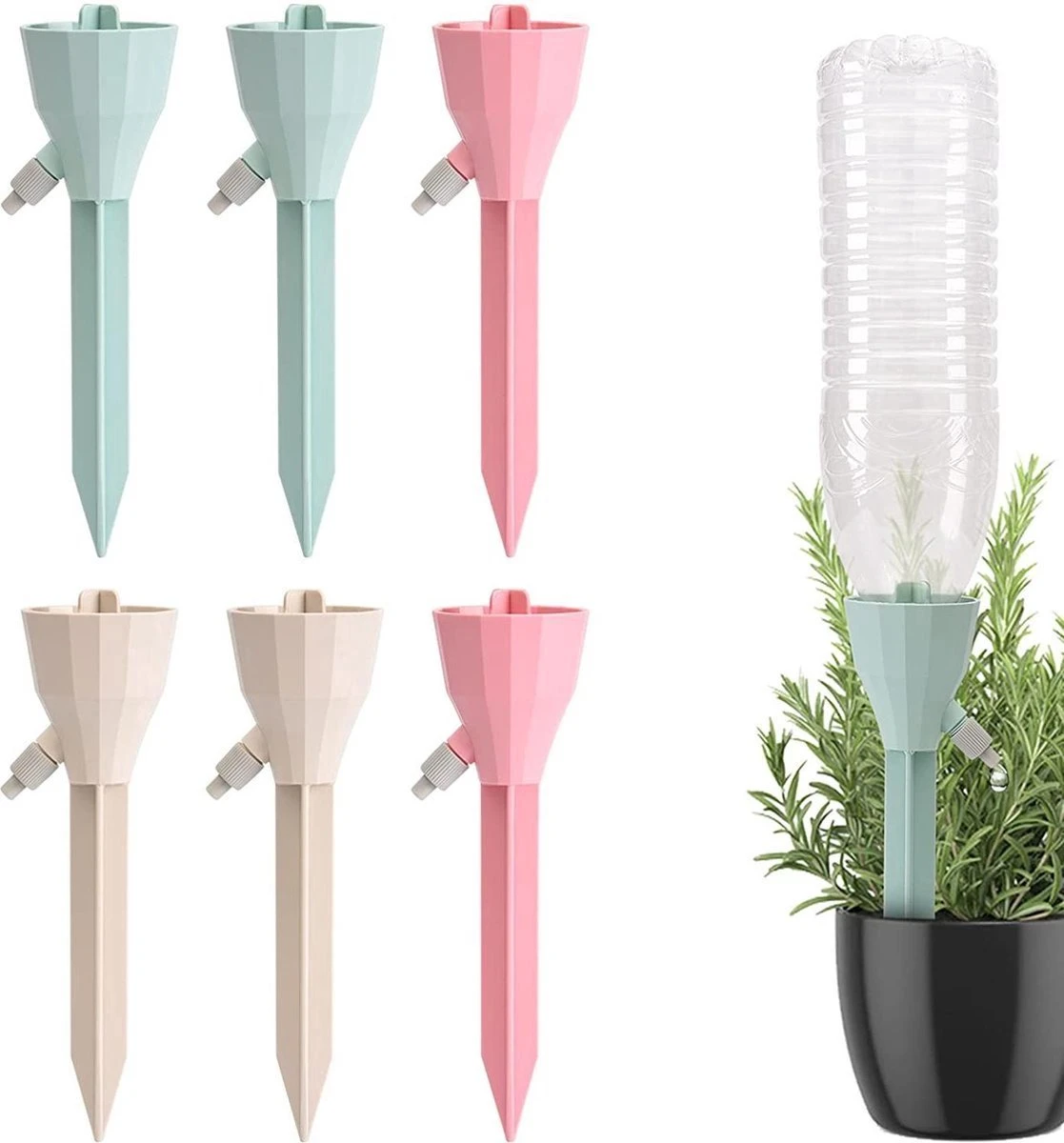 BOTC Waterdruppelaar Set Van 6 Stuks Voor Planten - Watergeefsysteem 3 BOTC Waterdruppelaar Set Van 6 Stuks Voor Planten - Watergeefsysteem