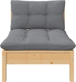 VidaXL 3-delige Loungeset Met Grijze Kussens Massief Grenenhout -Tuin- En Buitenwinkels 1118x1200 2