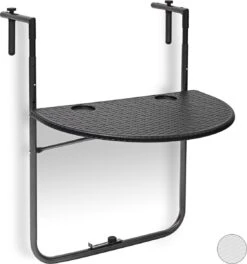 Relaxdays Balkontafel Inklapbaar, Balkon Tafel Rotan, Hangtafel Reling - Zwart 33 Relaxdays Balkontafel Inklapbaar, Balkon Tafel Rotan, Hangtafel Reling - Zwart -Tuin- En Buitenwinkels 1123x1200