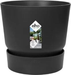 Elho Greenville Rond 30 - Grote Bloempot Voor Buiten - Gemaakt Van Gereycled Plastic - Ø 29.5 X H 27.8 Cm - Living Black -Tuin- En Buitenwinkels 1134x1200 7