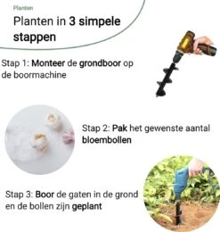 MaatWorkz - Grondboor - 25 CM - Boormachine - Bollenplanter - Moestuin - Palenboor - Boor - Tuin -Tuin- En Buitenwinkels 1138x1200