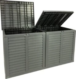 MaxxGarden Kussenbox - Tuin Opbergkist - Opbergbox - 750 L - 155x66x80 Cm - Grijs -Tuin- En Buitenwinkels 1164x1200