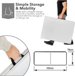 MaxxGarden Vouwtafel - Opvouwbare Kampeer Tafel - Tuin - Camping - Binnen - Weersbestendig - 180 X 74 X 74cm- Wit -Tuin- En Buitenwinkels 1180x1200