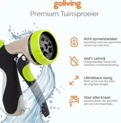 Goliving Tuinslang Flexibel - 30 Meter - Uitrekbare Tuinslang Sproeier - Tuinsproeier - Zwart - Acht Standen - Met Opbergtas -Tuin- En Buitenwinkels 1180x1200 6
