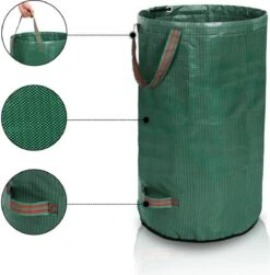 Tuin Afvalzakken - 2 Stuks - Opvouwbare Afvalzak - Tuin Afvalzak - Bladzakken - Waterstotend Tuinafvalzak - 270L -Tuin- En Buitenwinkels 1181x1200