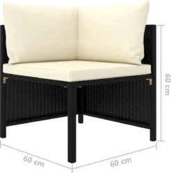 VidaXL 4-delige Loungeset Met Kussens Poly Rattan Zwart 32 VidaXL 4-delige Loungeset Met Kussens Poly Rattan Zwart -Tuin- En Buitenwinkels 1184x1200