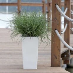 Prosperplast Kunststof Urbi Bloempot/plantenpot Met Binnenpot Wit 32 X 32 X 61 Cm - 21/49 Liter - Hoge Vierkante Bloempotten -Tuin- En Buitenwinkels 1194x1200 7