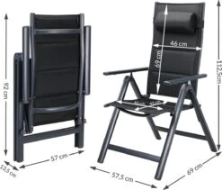 Casaria Tuinstoel Aluminium - 2 Stuks Inklapbaar - Antraciet 33 Casaria Tuinstoel Aluminium - 2 Stuks Inklapbaar - Antraciet -Tuin- En Buitenwinkels 1200x1026 2