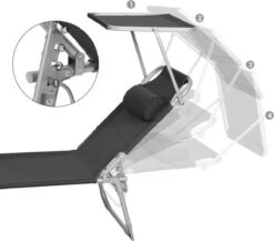 Ligstoel Met Hoofdsteun En Zon Bescherming Verstelbare Rugleuning Inklapbaar Donker Grijs Ligbed Tuin 16 Ligstoel Met Hoofdsteun En Zon Bescherming Verstelbare Rugleuning Inklapbaar Donker Grijs Ligbed Tuin -Tuin- En Buitenwinkels 1200x1055