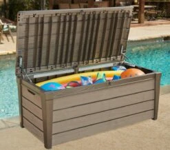 Keter Brushwood Opbergbox - Kussenbox - 455L - 145x69,7x60,3cm - Taupe -Tuin- En Buitenwinkels 1200x1057 1