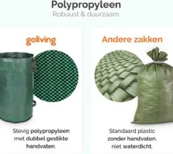 Goliving Tuinafvalzak - Set Van 2- Tuinafvalzakken Opvouwbaar - Tuinzak - Tuinafvalemmer - 2x 280 Liter - Groen -Tuin- En Buitenwinkels 1200x1068 2