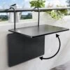 Merkloos Balkontafel Inklapbaar – Zwart – 40 X 60 X 70 Cm – Hout Balkontafeltje Hangend Balkonbar Balkontafels Opklapbaar Hangtafel – Ophangbaar Voor Aan Het Balkon – Vouwtafel Wandtafel Inklapbare Tafel – Bijzettafel – Buiten Tafeltje Klaptafel -Tuin- En Buitenwinkels 1200x1074 1