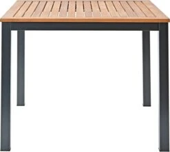 NATERIAL - Tuintafel Vierkant ORIS - 4 Personen - Houten Tafel 90x90 Cm - Aluminium - Met Houten Blad - Eucalyptus -Tuin- En Buitenwinkels 1200x1079
