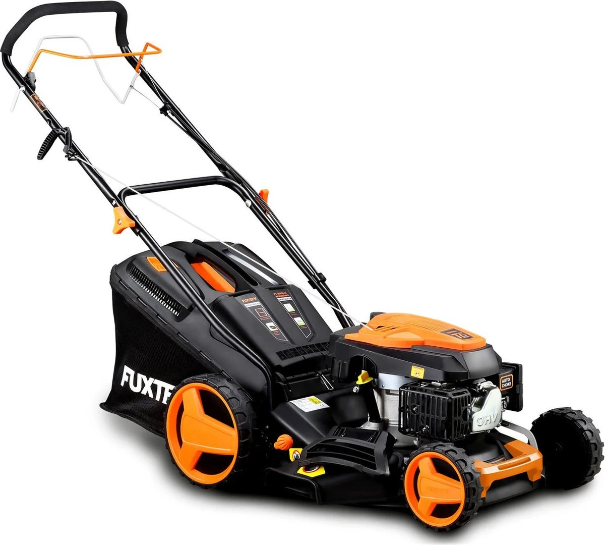 FUXTEC Grasmaaier Benzine - 46cm - Zelfrijdend / Zelftrekkend / Achterwielaandrijving - Mulchfunctie - Opvangbak 50L - FX-RM4646 4 FUXTEC Grasmaaier Benzine - 46cm - Zelfrijdend / Zelftrekkend / Achterwielaandrijving - Mulchfunctie - Opvangbak 50L - FX-RM4646 - Afbeelding 2