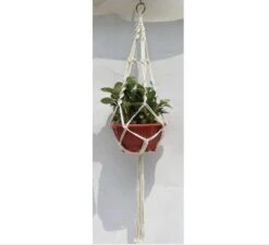 Merkloos Plantenhanger Macramé - Luxe Gevlochten Touw Katoen - 1 Stuk - Plantenpot Ophangen - Planthanger -Tuin- En Buitenwinkels 1200x1095 3