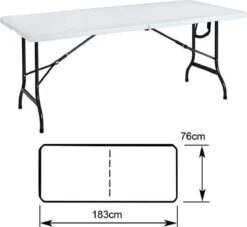 MaxxGarden Klaptafel - Inklapbare Tafel - Opvouwbare Tuintafel - Weerbestendig - Inclusief Handvat - 180x70x74 -Tuin- En Buitenwinkels 1200x1105 2