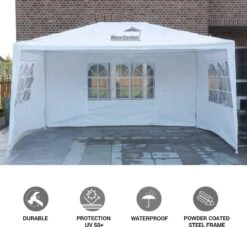 MaxxGarden Partytent - Paviljoen - 3x4m - Incl. Zijwanden - Waterdicht - Wit -Tuin- En Buitenwinkels 1200x1105 3