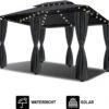 El Jardin - Partytent - 4x3 - Waterdicht Dak - Wanden - Solar - Antraciet Paviljoen