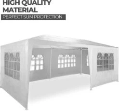 MaxxGarden Partytent - Paviljoen - 300 X 600 X 250 Cm - Met Zijwanden - Waterdicht Pro - 32mm Buizen – Wit -Tuin- En Buitenwinkels 1200x1119 3