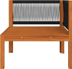 Decoways - 5-delige Loungeset Met Kussens Massief Acaciahout Crèmekleurig -Tuin- En Buitenwinkels 1200x1140