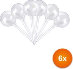 Waterdruppelaar Set Van 6 Stuks - Waterdruppelaar Voor Planten - Watergeefsysteem - Waterbol Irrigatiesysteem - Automatisch Druppelsysteem Voor Kamerplanten & Tuin - Watergever - Doorzichtig - 15cm