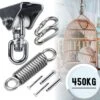 LFSY - Ophangsysteem - Universele Plafondhaak - Hangstoelen Binnen & Buiten - Ophanghaak – Bokszakken - Verandastoel - Zware Veer - RVS – 450kg – M8 -Tuin- En Buitenwinkels 1200x1150