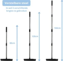 2 In 1 Rubberen Bezem – Bezem Binnen & Buiten – Vloerwisser Met Steel - Met Huisdierhaar Verwijderaar - Vloertrekker – Veger - Extra Lang 160cm -Tuin- En Buitenwinkels 1200x1156 7