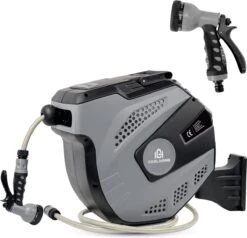 CoolHome - Wandslangenbox 20 Meter + 2 Meter - Tuinslang Met Haspel- Slangenhouder 180° Draaibaar - Tuinslanghaspel Zwart - Grijs -Tuin- En Buitenwinkels 1200x1158 4