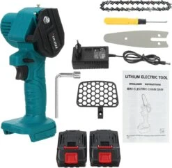 Merkloos Mini Accu Kettingzaag - 4 Inch Elektrische Boomzaag - Handkettingzaag - Met 2 Accu En 1 Oplader - Voor Tuinboom Ranch Bomen Snijden Hout- Blauw -Tuin- En Buitenwinkels 1200x1170 2