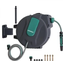 VONROC Automatische Slanghaspel – Incl. 25m Tuinslang, Aansluitslang, Spuitstuk, Koppelingen & Kraanaansluiting 17 VONROC Automatische Slanghaspel – Incl. 25m Tuinslang, Aansluitslang, Spuitstuk, Koppelingen & Kraanaansluiting -Tuin- En Buitenwinkels 1200x1170 4