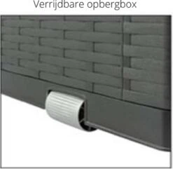 Verrijdbare Tuinkussen Opbergbox - Rattan Look - Zwart - 350 Liter -Tuin- En Buitenwinkels 1200x1173 1