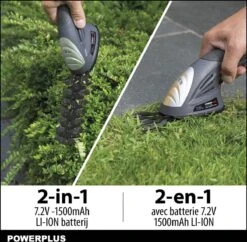 Powerplus POWEG4500 Gras-/Heggenschaar Accu - 7.2V - Snoeien En Knippen - Zwaardlengte 83/120mm - Mesafstand 8mm - Incl. 1,5Ah Accu En Lader - Haagschaar Voor Tuinonderhoud -Tuin- En Buitenwinkels 1200x1177 4