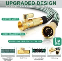 IBright Extra Sterke Uitrekbare Tuinslang - Flexibel - 15 Meter - Inclusief Opbergtas ,Sproeier ,Koppelstuk En Ophanghaak - Groen -Tuin- En Buitenwinkels 1200x1177 7