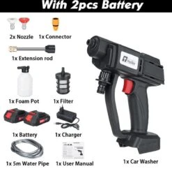 Merkloos Elektrische Accu-Hogedrukreiniger - 20Bar - Multifunctioneel Mondstuk - Draagbaar Oplaadbaar Snoerloos - Reinigingsspuitpistool - Met Rijke Accessoires - Voor Makita 18V-batterij - Voor Auto, Tuin, Terras, Raam (Zwart) 21 Merkloos Elektrische Accu-Hogedrukreiniger - 20Bar - Multifunctioneel Mondstuk - Draagbaar Oplaadbaar Snoerloos - Reinigingsspuitpistool - Met Rijke Accessoires - Voor Makita 18V-batterij - Voor Auto, Tuin, Terras, Raam (Zwart) -Tuin- En Buitenwinkels 1200x1178 3