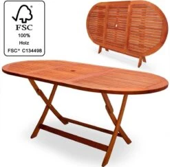 Merkloos Tuintafel Acaciahout - 160x85x75cm - FSC-gecertificeerd -Tuin- En Buitenwinkels 1200x1180