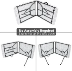 MaxxGarden Vouwtafel - Opvouwbare Kampeer Tafel - Tuin - Camping - Binnen - Weersbestendig - 180 X 74 X 74cm- Wit -Tuin- En Buitenwinkels 1200x1183 1