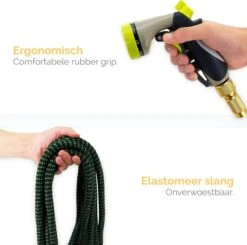 Goliving Tuinslang Flexibel - 30 Meter - Uitrekbare Tuinslang Sproeier - Tuinsproeier - Zwart - Acht Standen - Met Opbergtas -Tuin- En Buitenwinkels 1200x1190 6