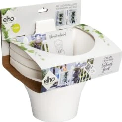 Elho Corsica Vertical Forest 24 - Bloempot Voor Balkonbuiten - Ø 26.7 X H 29.7 Cm - Wit/Wit -Tuin- En Buitenwinkels 1200x1194 4