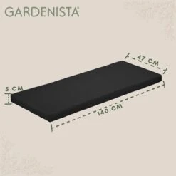 Gardenista Tuinbankkussen - Patio Meubilair Buiten 3-zitter BankKussen Voor Tuin -tuinkussen Voor Tuin Bank - Zachte En Lichtgewicht Waterbestendig Materiaal - 140cm X 47cm -Tuin- En Buitenwinkels 1200x1198 13