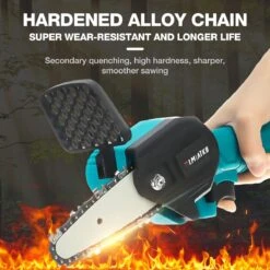 Merkloos Mini Accu Kettingzaag - 4 Inch Elektrische Boomzaag - Handkettingzaag - Met 2 Accu En 1 Oplader - Voor Tuinboom Ranch Bomen Snijden Hout- Blauw -Tuin- En Buitenwinkels 1200x1200 1030