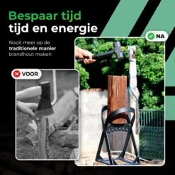 Lighted Lifestyle™| Houtklover Voor Aanmaakhout Incl. Kloofhamer - Houtsplijter - Houtkliever - Snel Haardhout - Gietijzer - Incl. Schroeven -Tuin- En Buitenwinkels 1200x1200 1036