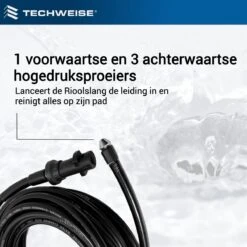 Techweise - Rioolslang Voor Kärcher K2 T/m K7 - 15M - Met Voorwaartse Hogedruksproeiers -Tuin- En Buitenwinkels 1200x1200 1051