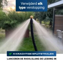 Techweise - Rioolslang Voor Kärcher K2 T/m K7 - 10M - Met Vier Achterwaartse Hogedruksproeiers -Tuin- En Buitenwinkels 1200x1200 1087