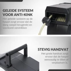 Buxibo - Wandslangenbox 20 Meter + 2 Meter - Tuinslang Met Haspel - 9 Sproei Standen - Slangenhouder 180° Draaibaar - Tuinslanghaspel Zwart+ Gratis Sproeier - Zwart -Tuin- En Buitenwinkels 1200x1200 1117
